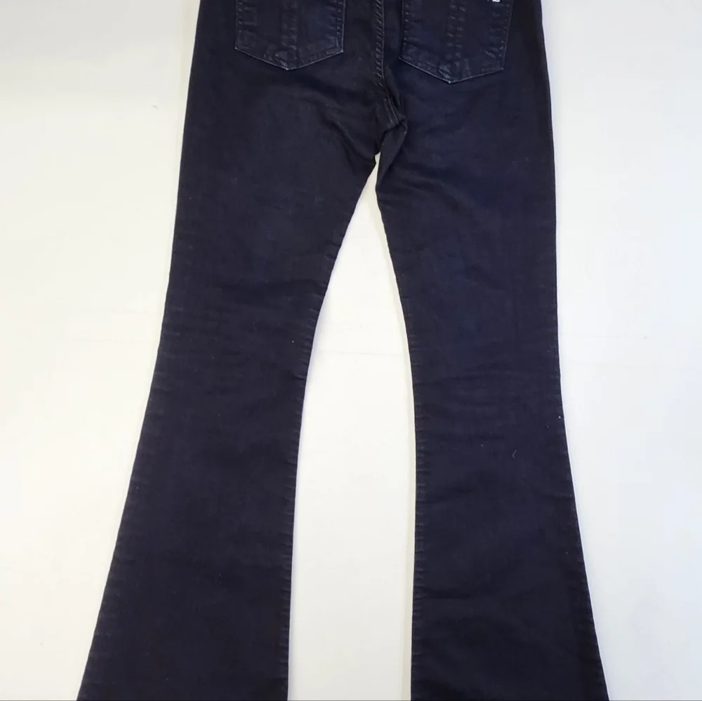 Rag & Bone Elephant Bell Flare Jeans Womens 27 Dark Blue Indigo Overdye Stretch - Picture 8 of 10